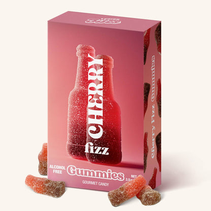 Cherry Fizz Gummies, Chewy Candies, All natural