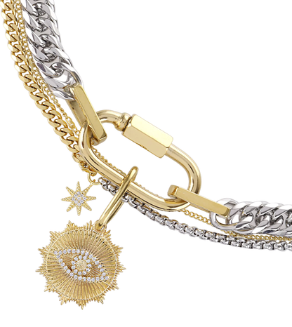 Evil Eye Carabiner Necklace