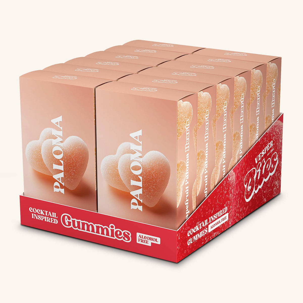 Paloma Heart Gummies, Chewy Candies, Alcohol-Free