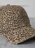 Distressed leopard baseball cap