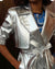 Silver vegan trench by Never fully dressed