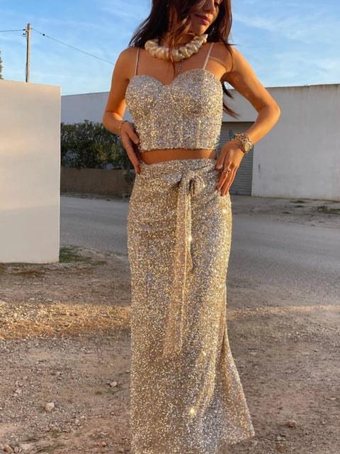 Sequins maxi wrap jaspre by Never Fully Dressed