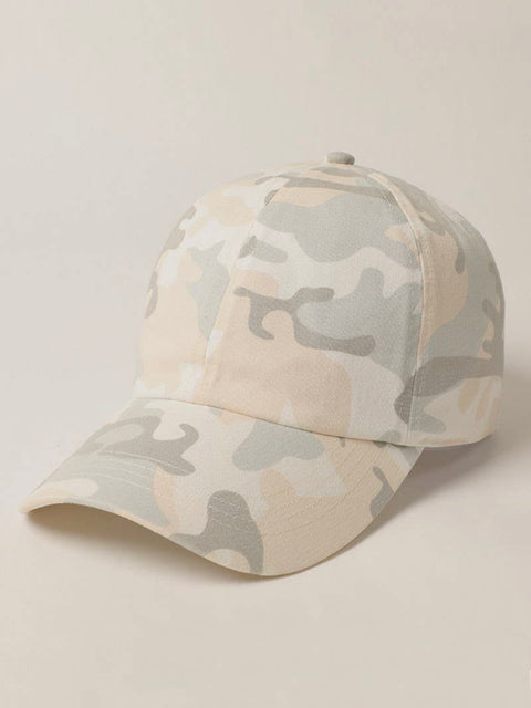 Pale camo baseball hat