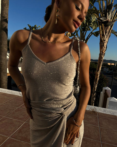 Silver sparkle cami by Never Fully dressed