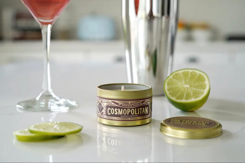 Cosmopolitan travel tin candle