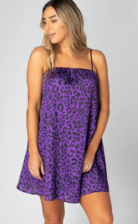 Sandra purple cat dress