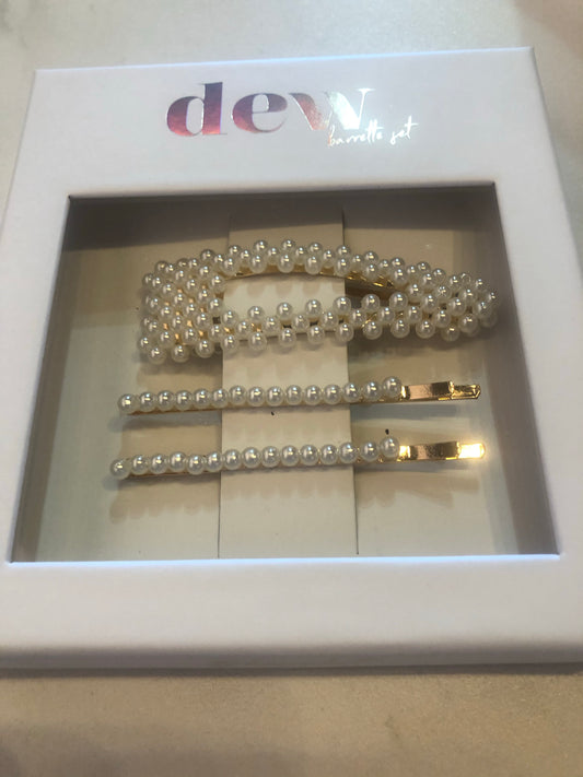 Dew Edit “Lover of Pearl” barrette and bobby pin set