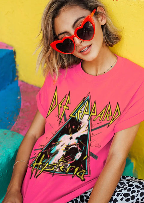 Def leopard hysteria licensed tee