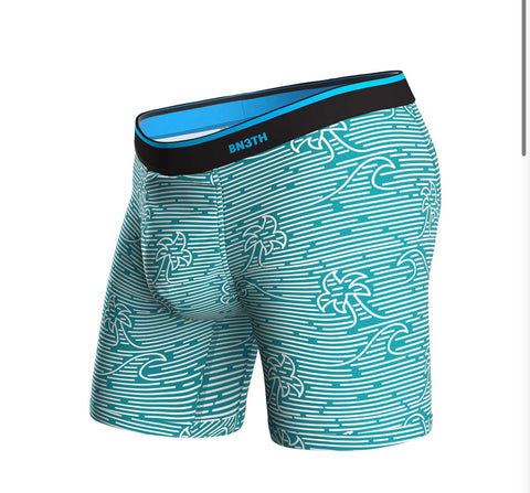 Bn3th classic boxer brief in linear wave turquoise