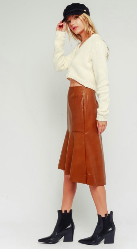 Gemma vegan leather skirt