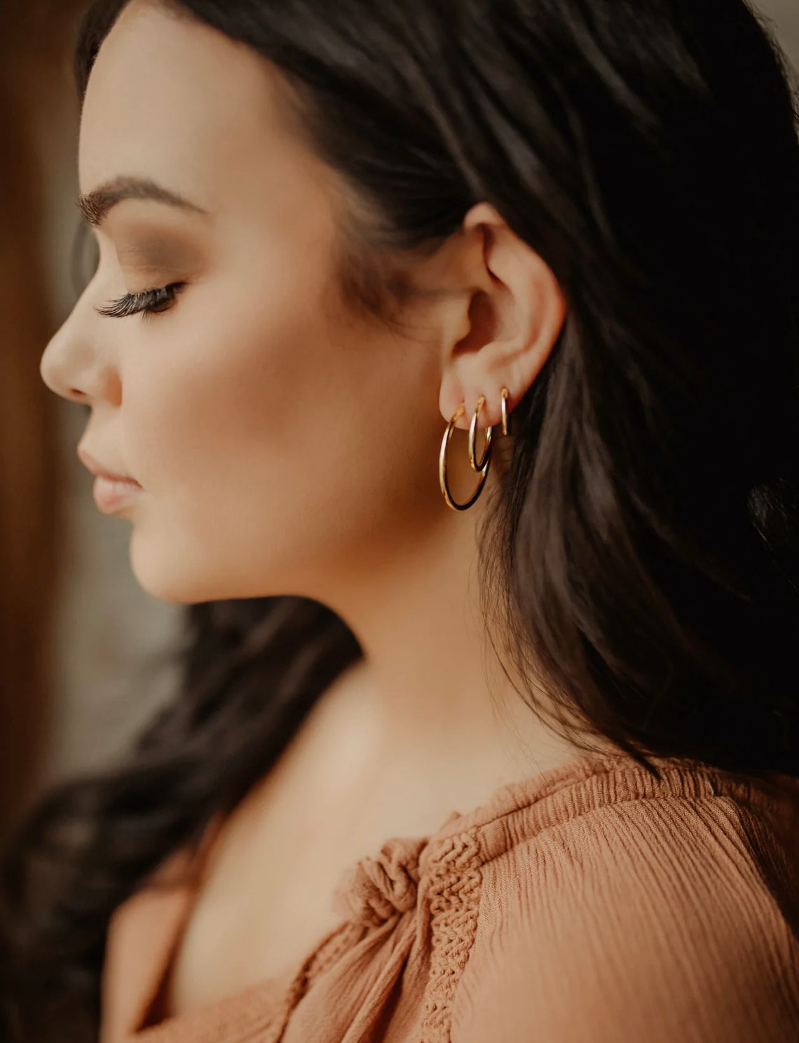 Gold hoops by EmandNate
