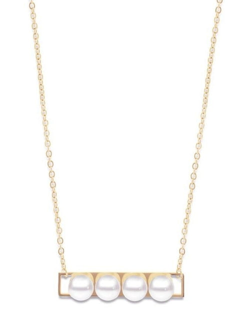 Nina pearl bar necklace