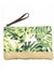 Olive and pique tropical leaf purse